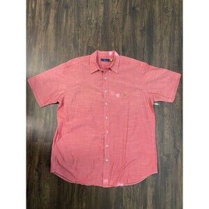 Ralph Lauren Shirt Men's Sz 2XLT Pink Short Sleeve Button Down Brown Pony